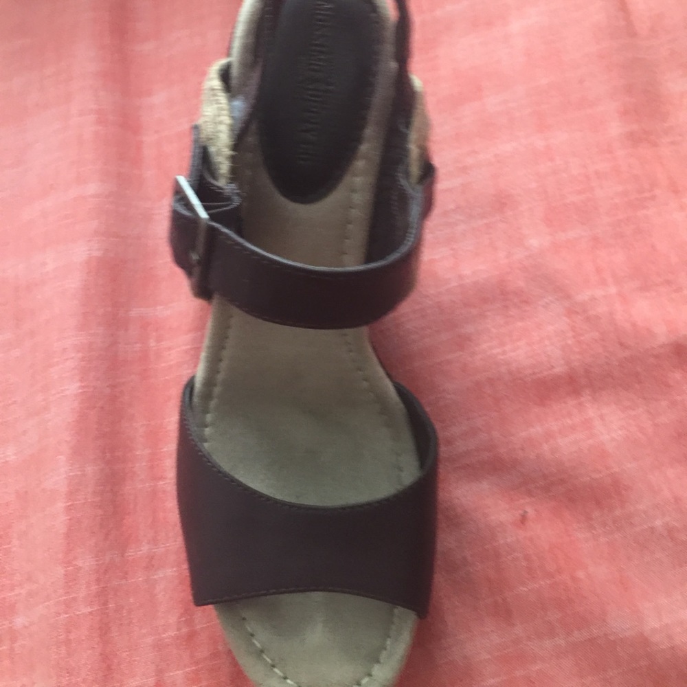 Lightly used brown hemp wedges