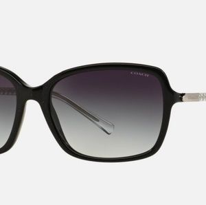 Coach HC8152 57 Black Grey Sunglasses