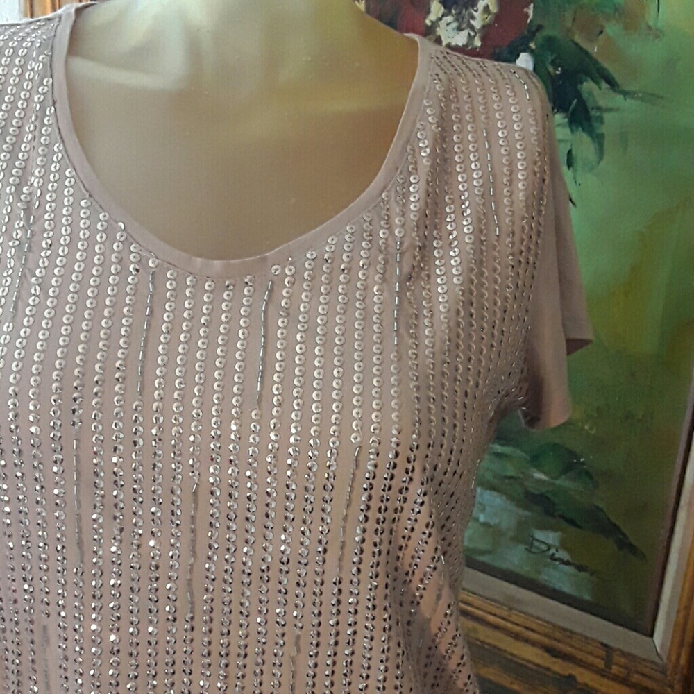 Loft tee sequins size MP - Picture 2 of 4