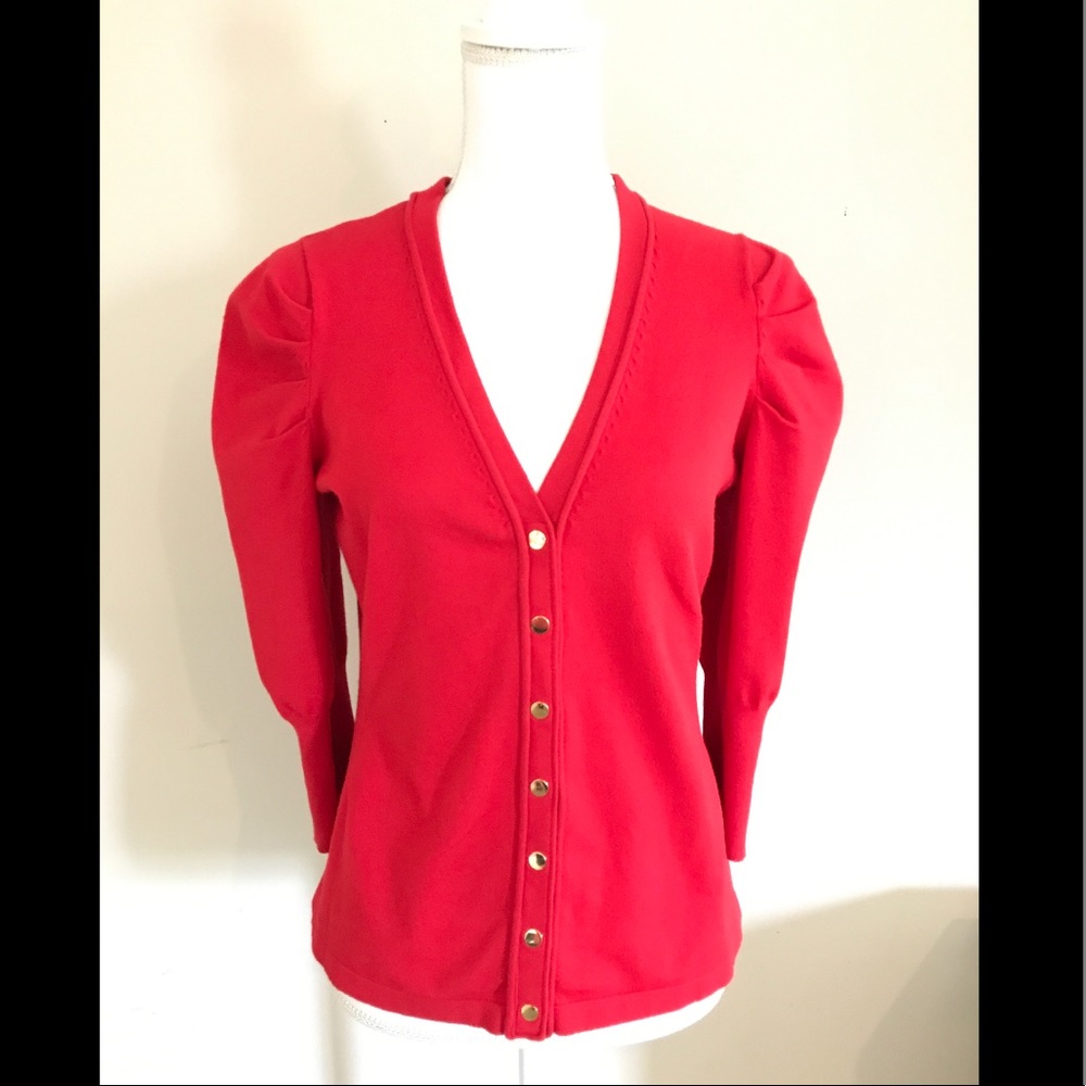 Etcetera Red Cardigan