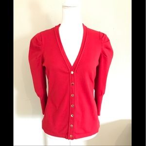 Etcetera Red Cardigan