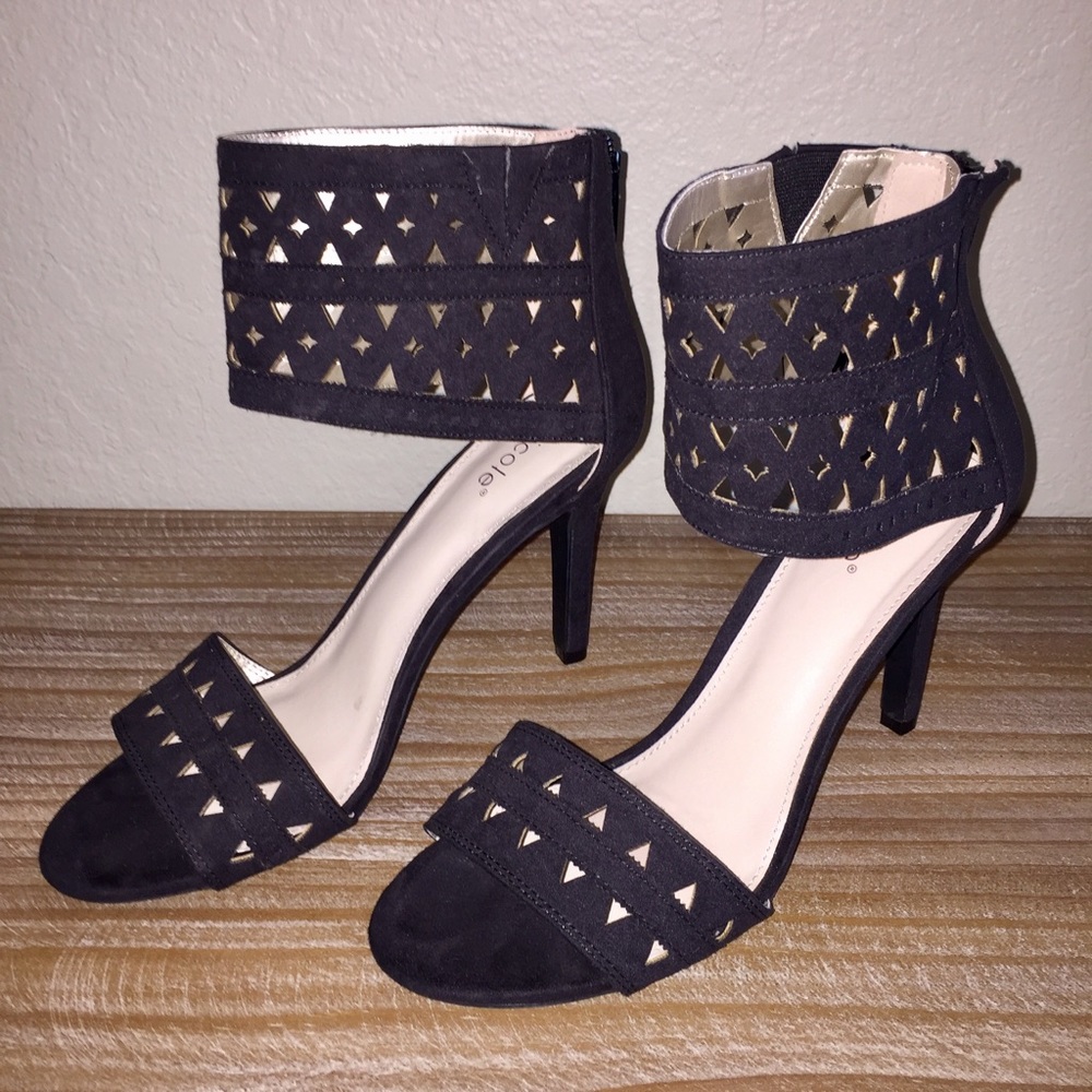 ❌SOLD❌NICOLE MILLER black ankle heels