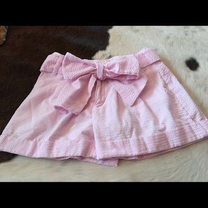 Seer Sucker Bow short by Lauren James