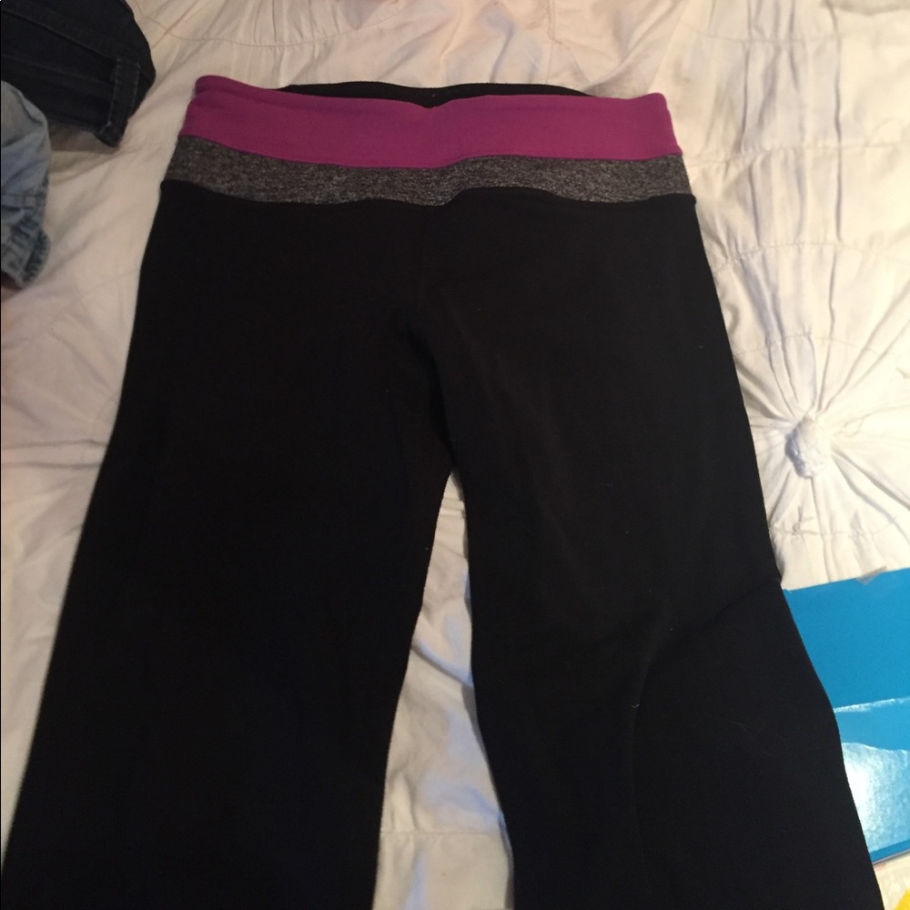 LuluLemon black flared Yoga Pants