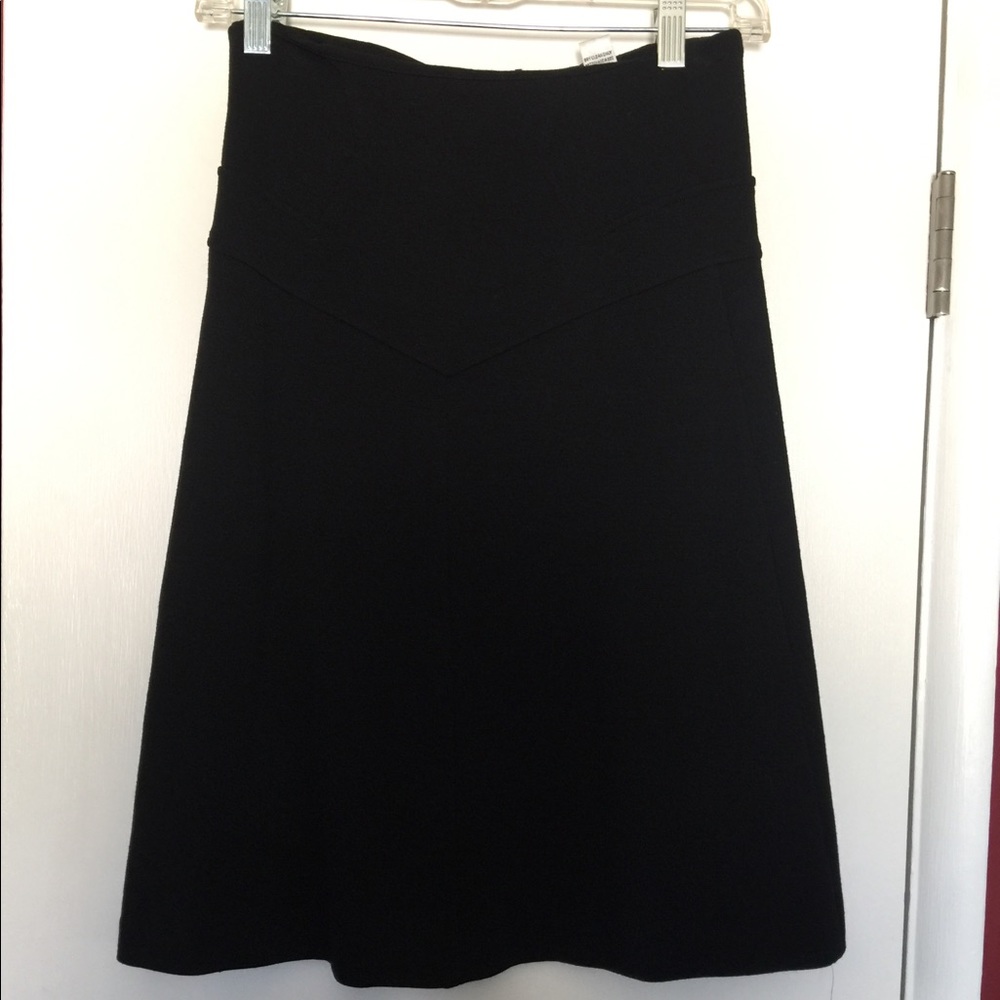 Diane von Furstenburg black wool skirt