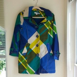 Boden Rainy Day Mac in Blue, Green & Yellow Plaid
