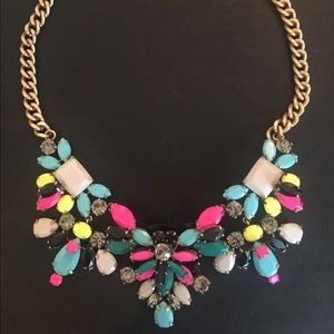 J. Crew Technicolor Floral Necklace