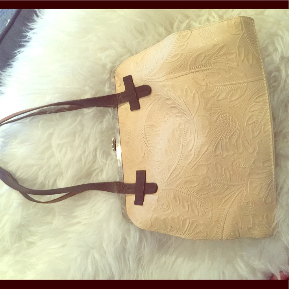 New Beth Springer Leather & Suede Handbag