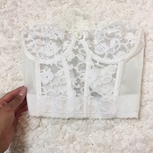 White Bra Corset Top