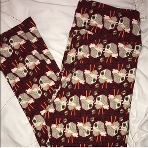 Lu La Roe OS Chinese Takeout Leggings - NWT $25
