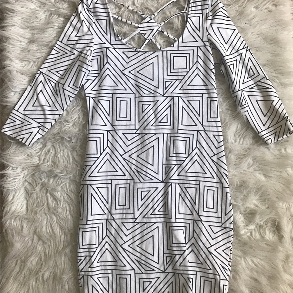 Charlotte Russe black and white geometric dress