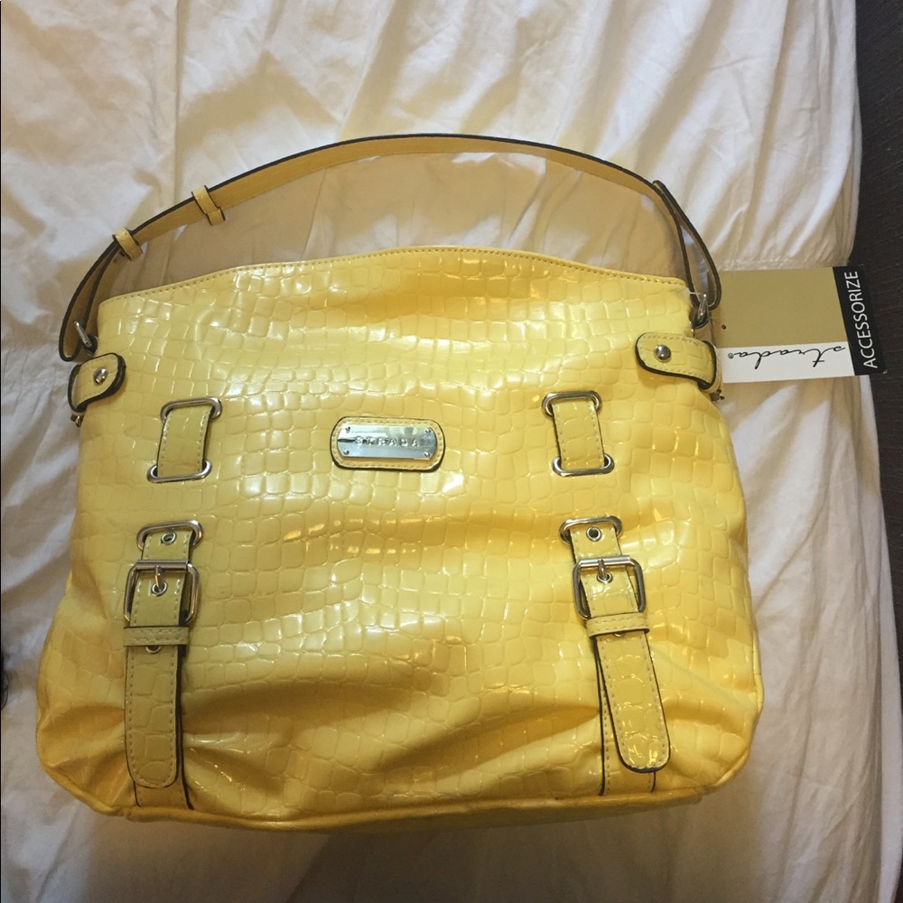 Yellow Purse with tags