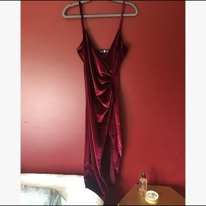 Strappy Velvet Wrap Dress - NWT!