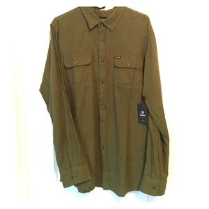 Brixton Green Donez flannel Long sleeve size L NEW