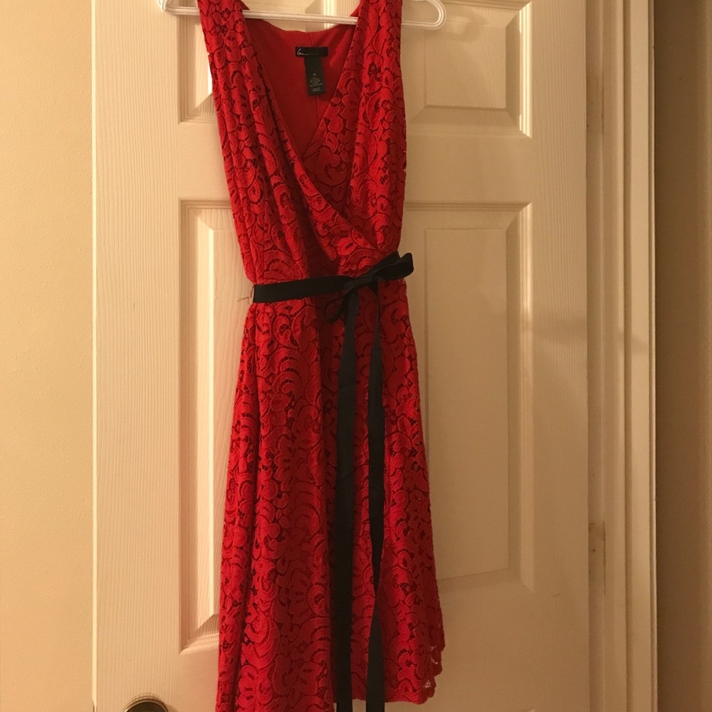 Lane Bryant beautiful red lace dress
