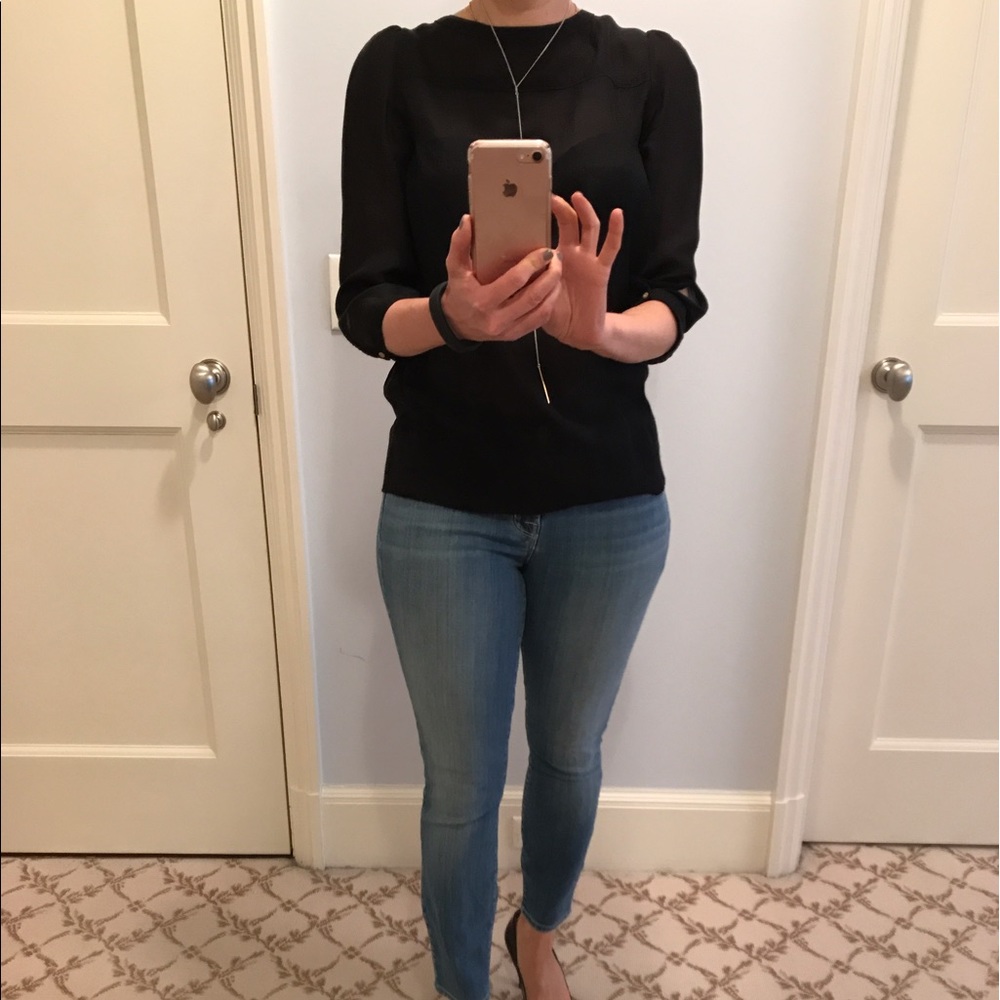 Diane Von Furstenberg  black blouse