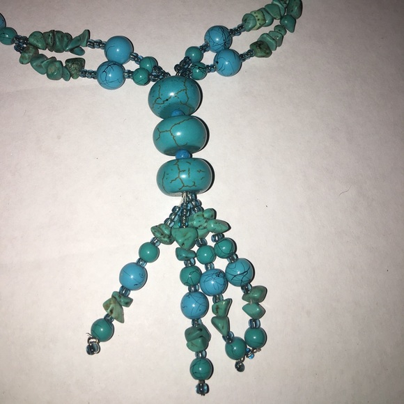 New turquoise head/stone necklace - Picture 2 of 2
