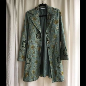CAbi Long Floral Coat