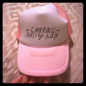 NWOT blush pink trucker hat