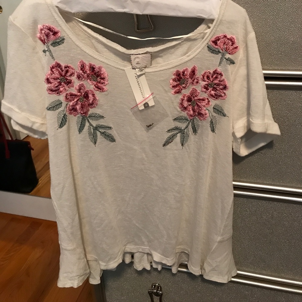 Anthropologie white shirt