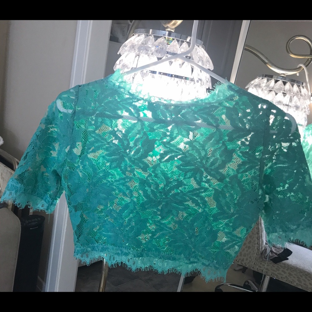 Turquoise crop top