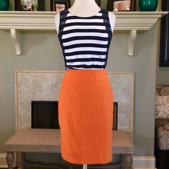 The Limited Dresses & Skirts - The Limited Orange Textured Pencil Skirt