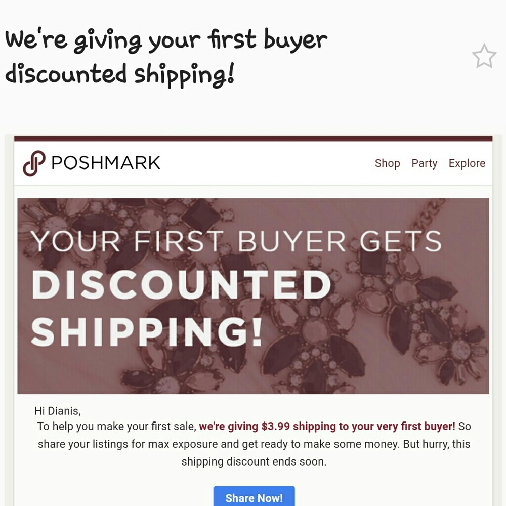 First Buyer gets free shipping!