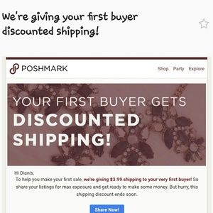 First Buyer gets free shipping!