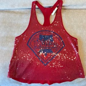 NWT PINK Victoria Secret Phillies sequin tank