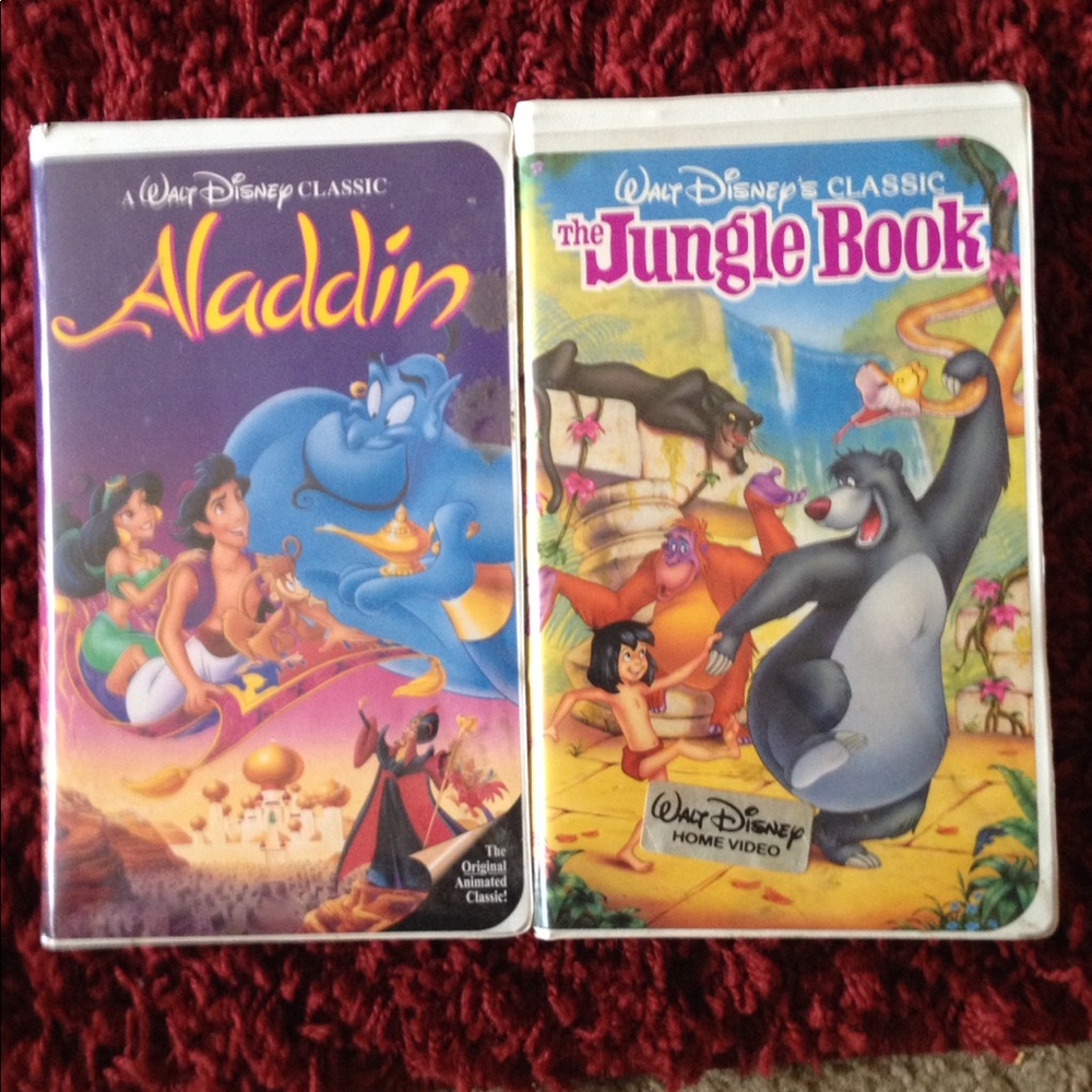 Aladdin & jungle book vhs