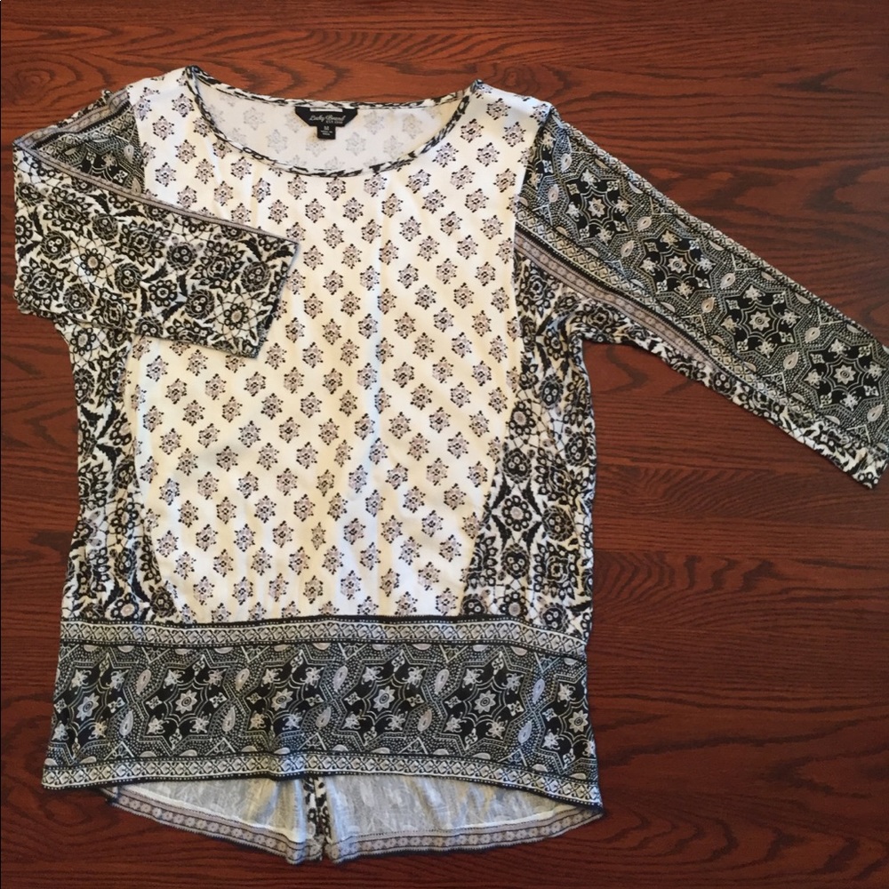 Lucky Brand hi-low blouse, NWOT.