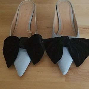 Zara bow kitten heels