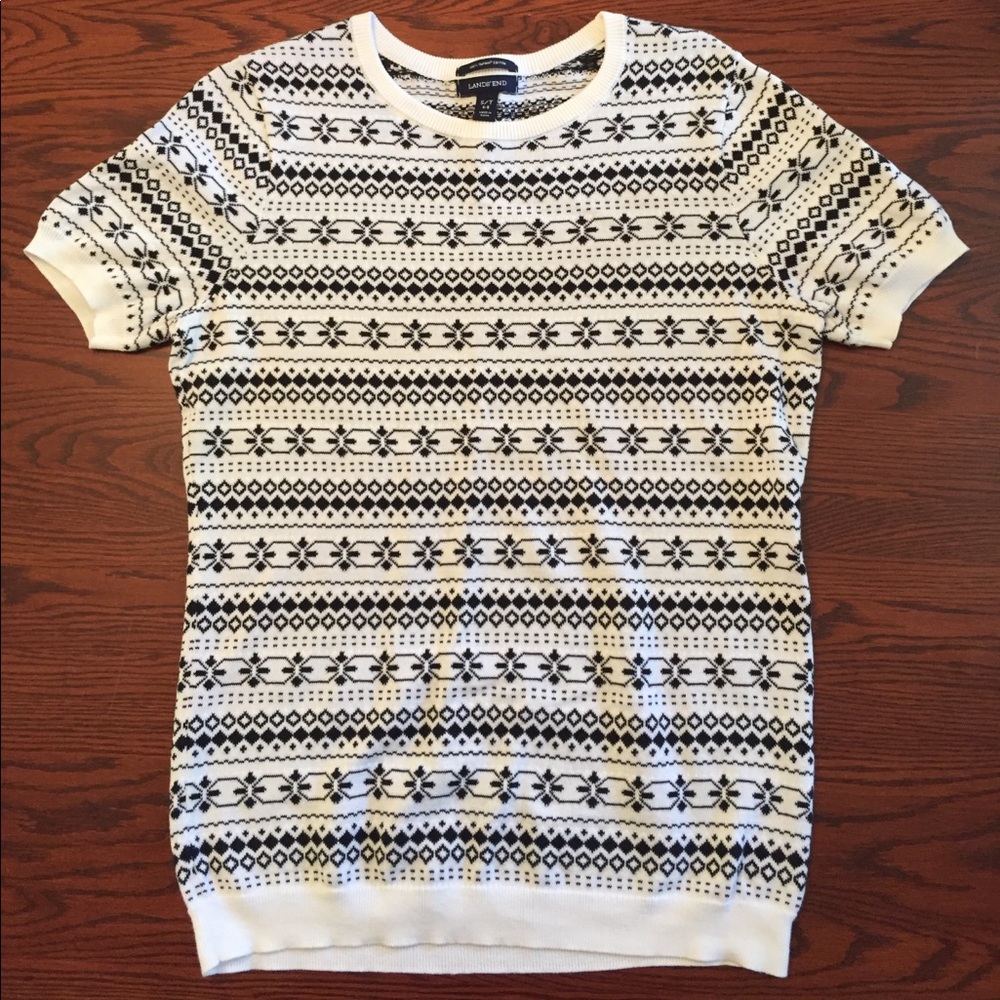 Lands End fair-isle supima cotton sweater.