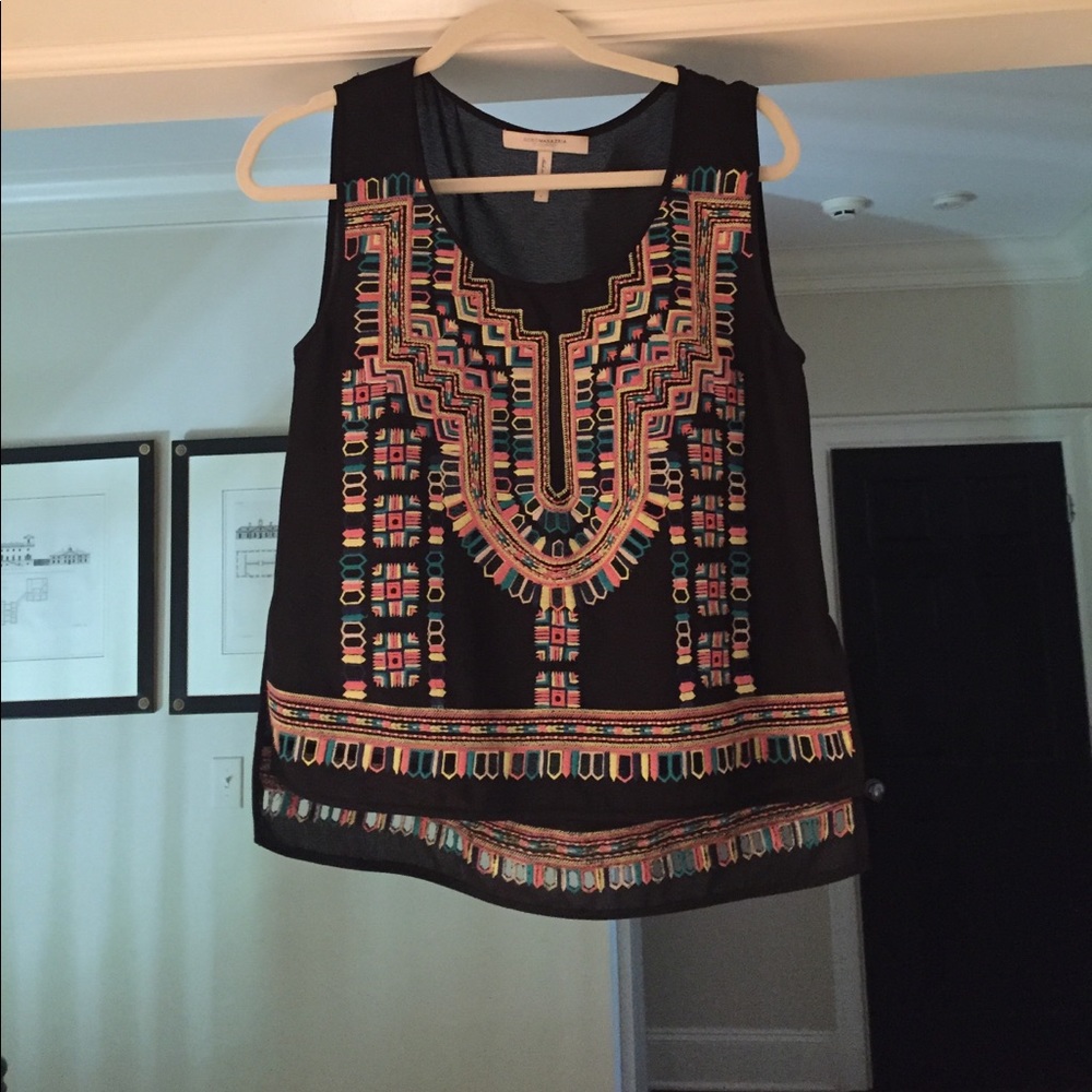 BCBG embroidered shirt