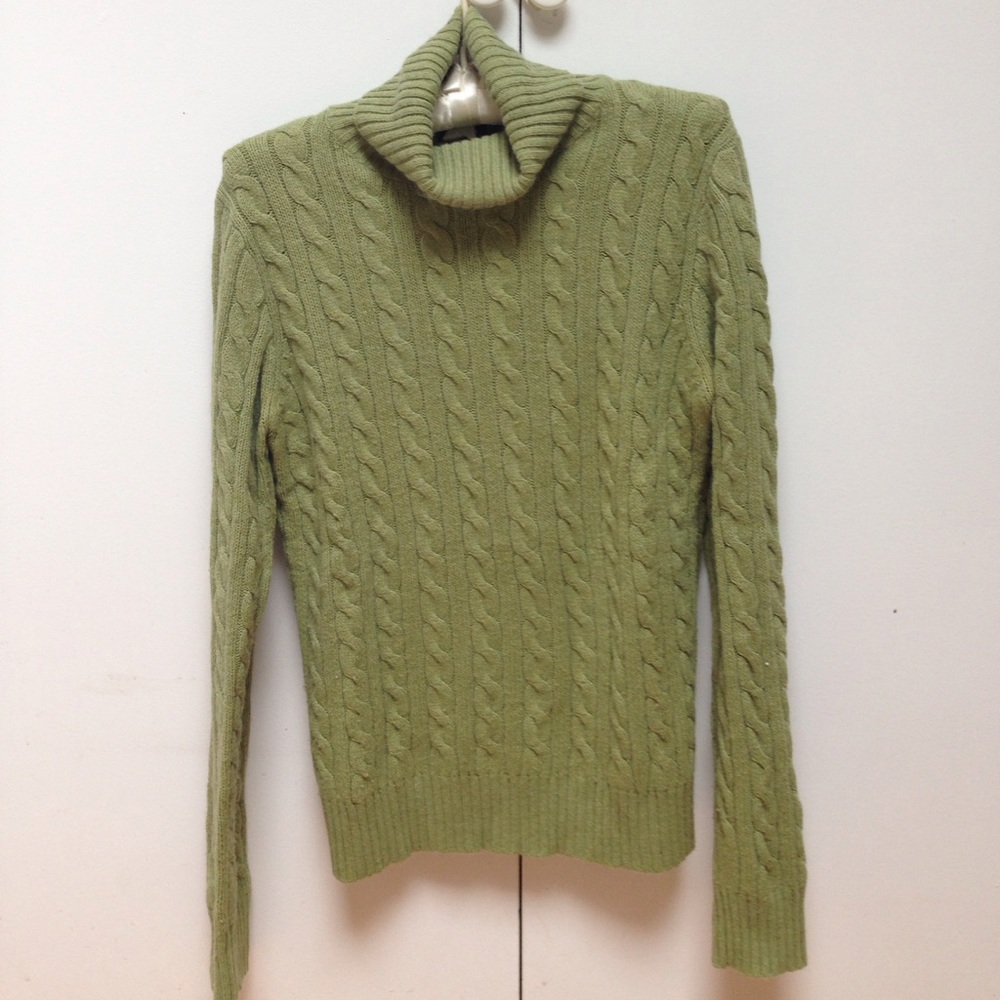 J.Crew green turtleneck sweater