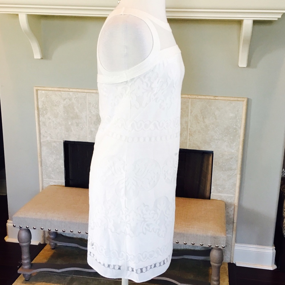 ✨HP✨ Max Studio White Lace & sheer accent dress - Picture 4 of 7