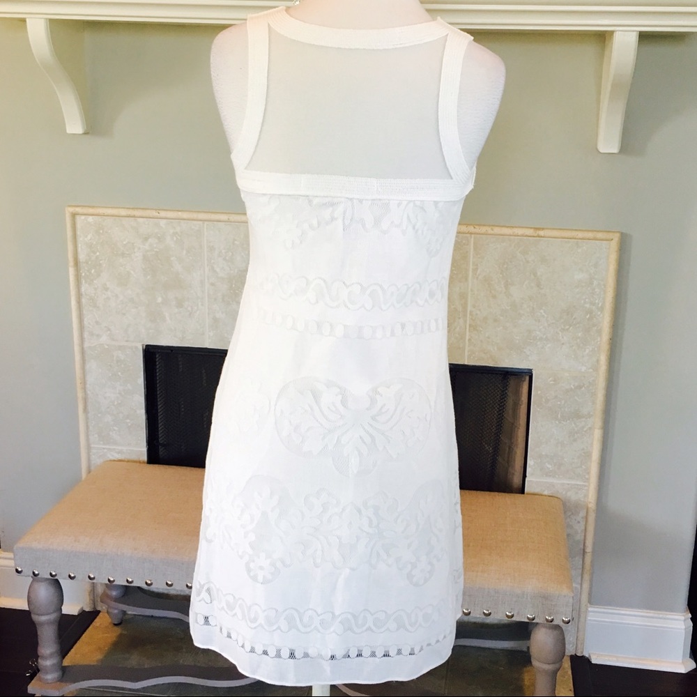 ✨HP✨ Max Studio White Lace & sheer accent dress - Picture 6 of 7