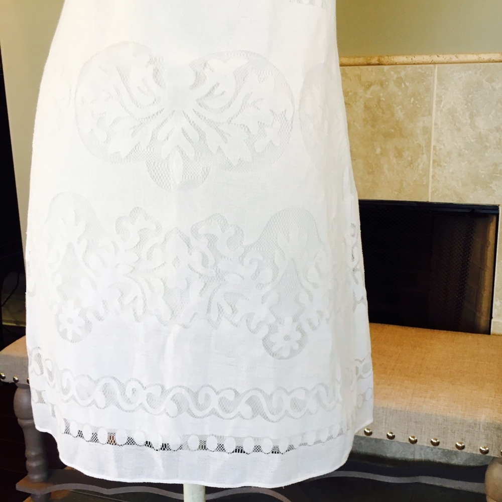 ✨HP✨ Max Studio White Lace & sheer accent dress - Picture 7 of 7