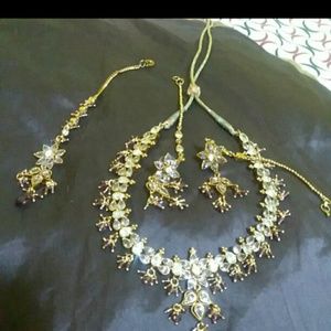 Purple indian jewelry set
