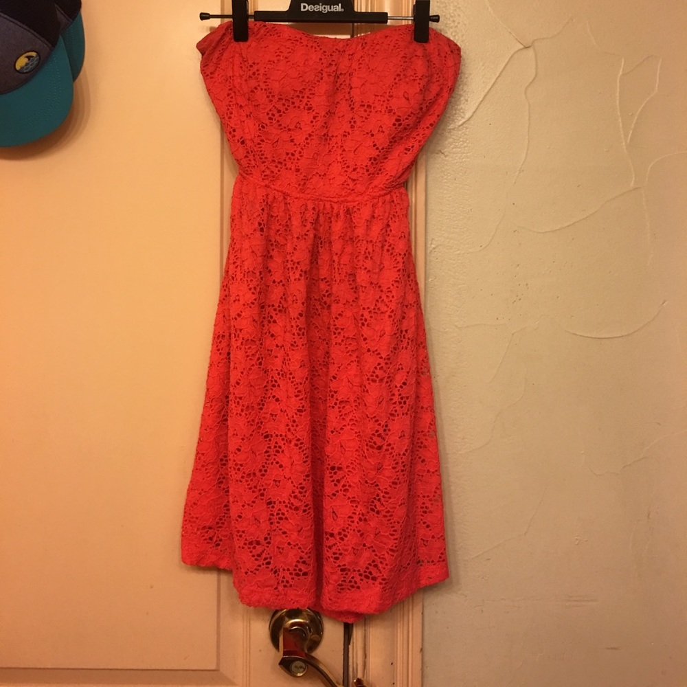 Open back strapless dress