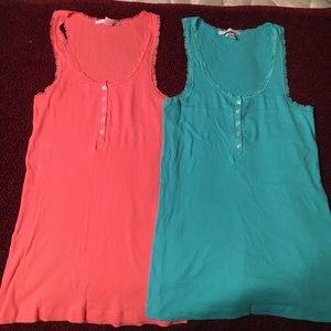 Vs lace trim tanks