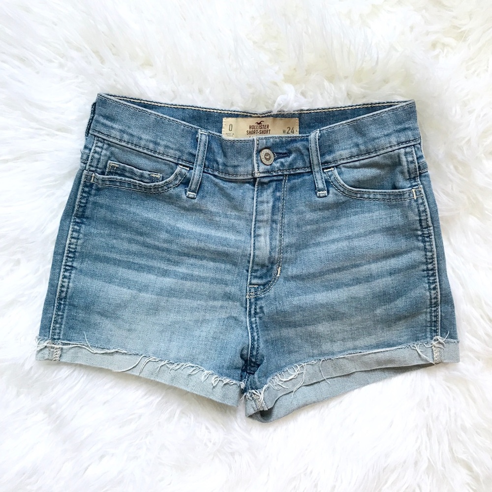 Hollister Jean Shorts Highwaisted Denim Sz 0 24"