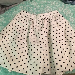 Express polka dot flare skirt.