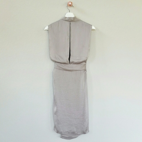 ALL SAINTS Arina wrap dress Opal Grey - Picture 2 of 6