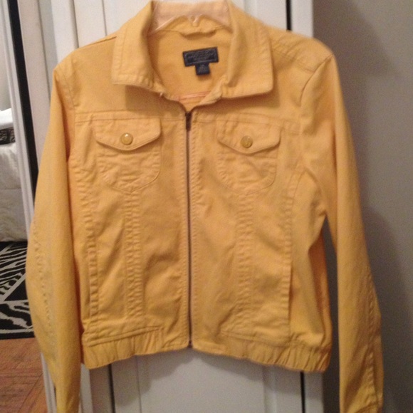 American Eagle Outfitters Jackets & Blazers - American Eagle Yellow Jean Jacket