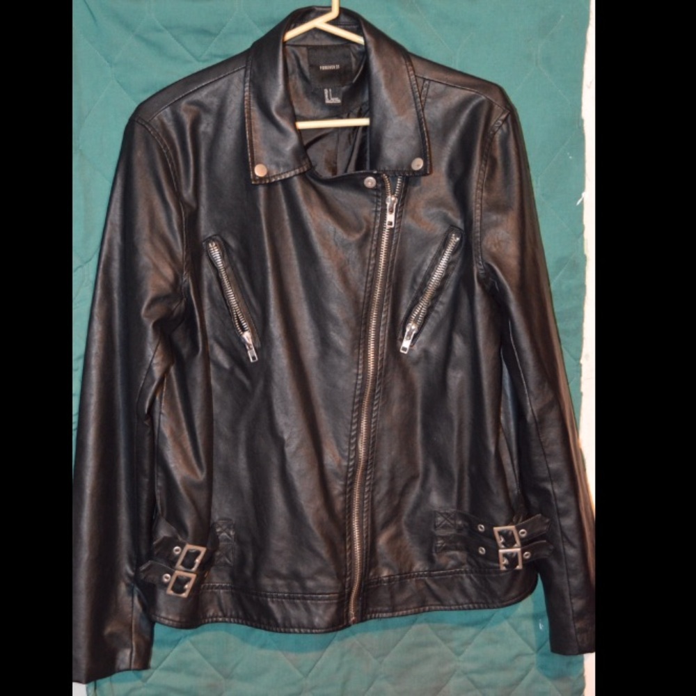 Forever 21 black biker jacket