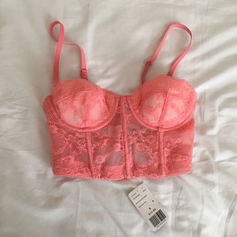 Light pink bustier top forever 21