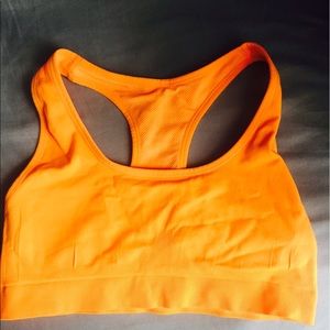 Orange sports bra