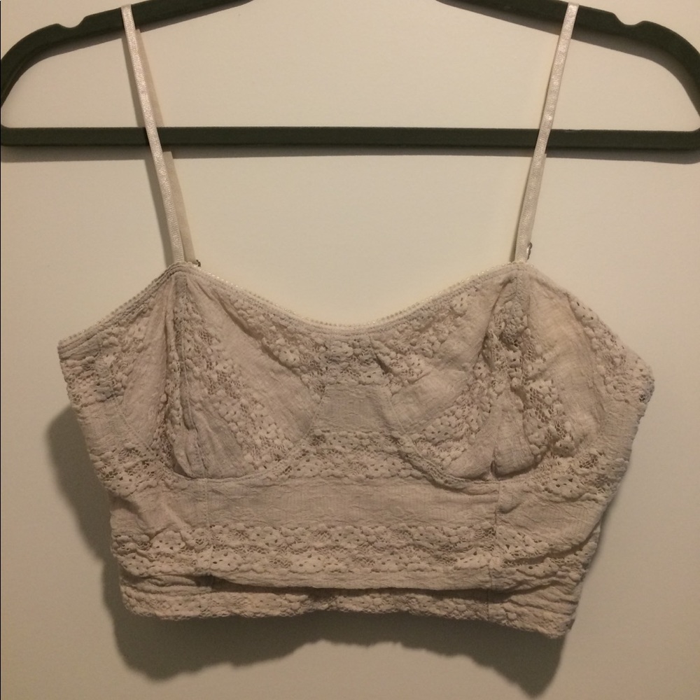 Cream Bralette/Crop Top