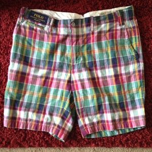Plaid Ralph Lauren polo shorts